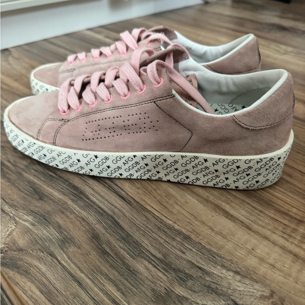 Golden Goose Pink Suede Sneakers